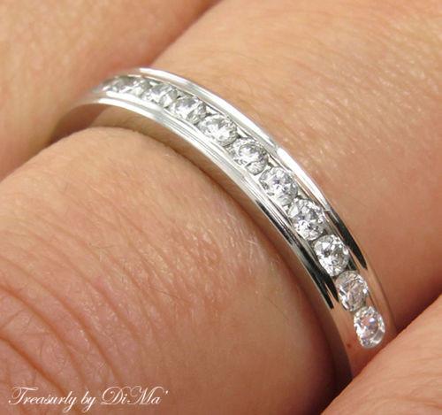 0.33CT ROUND DIAMOND WEDDING ANNIVERSARY BAND RING SOLID PLATINUM | Treasurly by Dima - Exquisite Diamonds and Fine Quality Antique, Vintage, and Estate Jewelry
