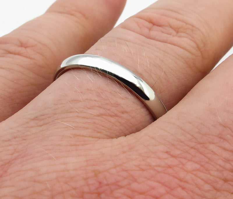 Benchmark 3mm, size 11 Solid Platinum 950 Plain Wedding Band Ring Comfort Fit