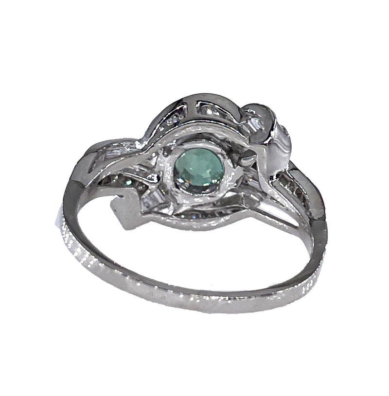 Rare Gem Mid-Century GIA 2.03ctw Natural ALEXANDRITE Diamond Vintage Platinum Ring 1950s