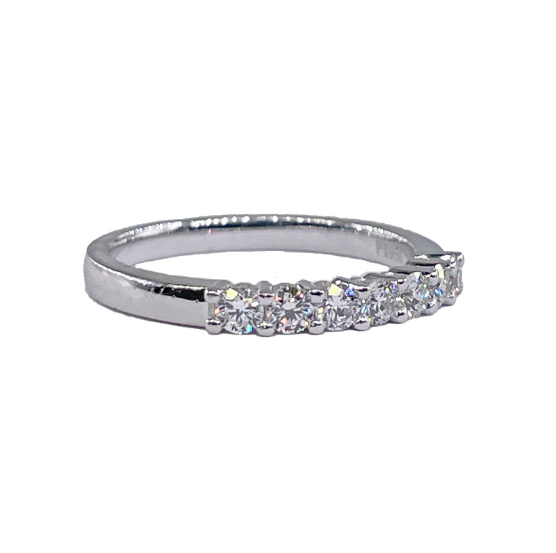 TIFFANY & Co Authentic Embrace with a Half Circle of 7 Diamonds Forever Platinum Ring Pt950