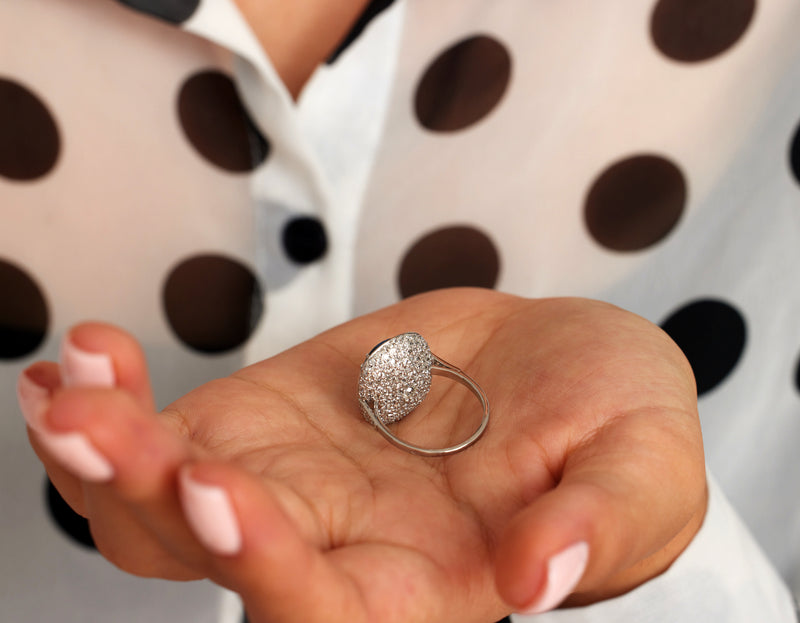 8.80ctw Australian Black Opal Diamonds Sapphires Platinum Ring