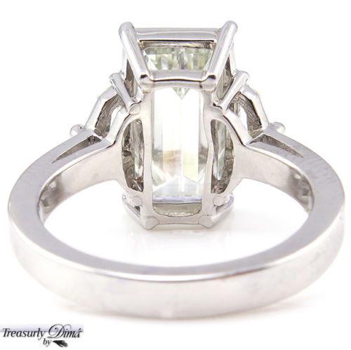 4.43CT VINTAGE ESTATE EMERALD CUT DIAMOND ENGAGEMENT WEDDING RING PLAT EGL USA | Treasurly by Dima - Exquisite Diamonds and Fine Quality Antique, Vintage, and Estate Jewelry