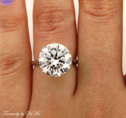 GIA 5.37CT ESTATE VINTAGE SOLITAIRE ROUND DIAMOND ENGAGEMENT WEDDING RING W GOLD | Treasurly by Dima - Exquisite Diamonds and Fine Quality Antique, Vintage, and Estate Jewelry