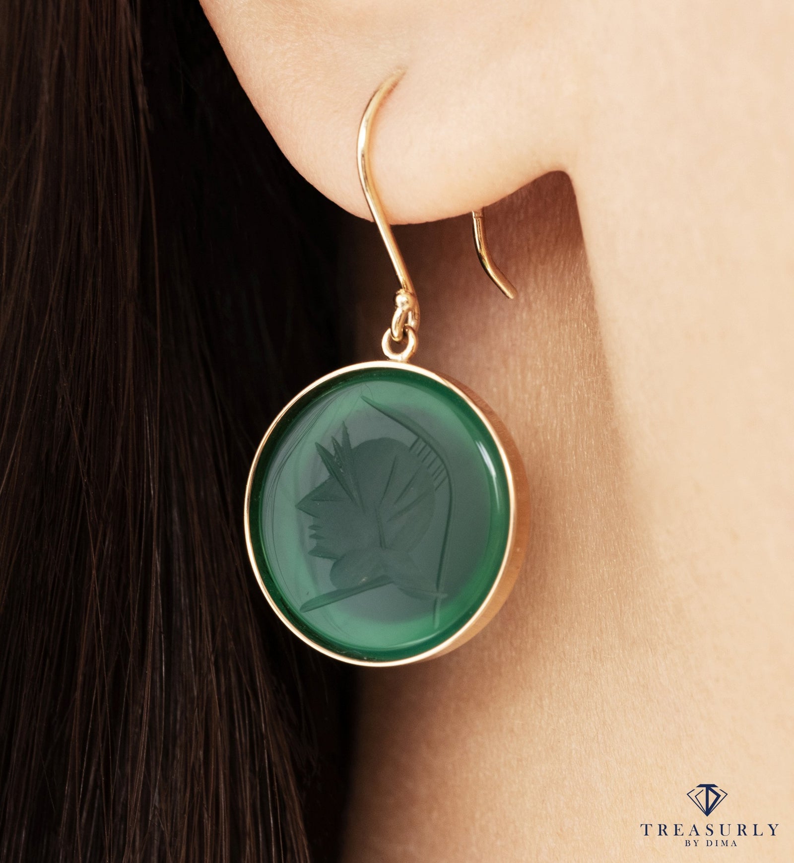 earrings-green-onyx-round-