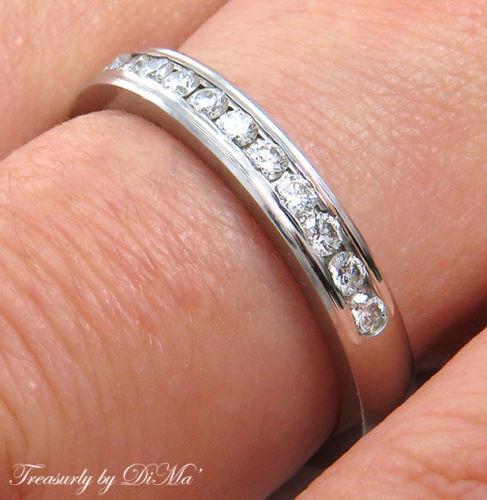 0.25CT SOLID PLATINUM ROUND DIAMOND WEDDING ANNIVERSARY BAND RING COMFORT FIT | Treasurly by Dima - Exquisite Diamonds and Fine Quality Antique, Vintage, and Estate Jewelry