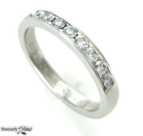 0.50CT PLATINUM ROUND CUT DIAMOND WEDDING ANNIVERSARY BAND RING COMFORT FIT | Treasurly by Dima - Exquisite Diamonds and Fine Quality Antique, Vintage, and Estate Jewelry
