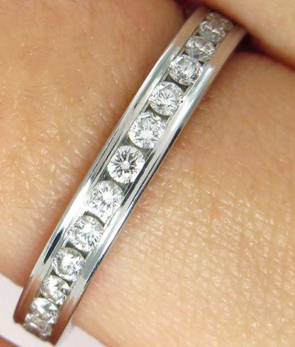 0.75CT PLATINUM ETERNITY DIAMOND WEDDING ANNIVERSARY RING SIZE 6 | Treasurly by Dima - Exquisite Diamonds and Fine Quality Antique, Vintage, and Estate Jewelry