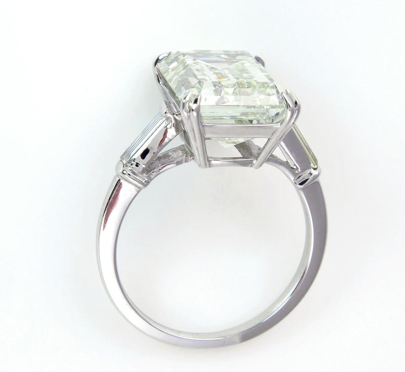 6.87CT ESTATE VINTAGE EMERALD CUT DIAMOND ENGAGEMENT WEDDING RING | Treasurly by Dima - Exquisite Diamonds and Fine Quality Antique, Vintage, and Estate Jewelry