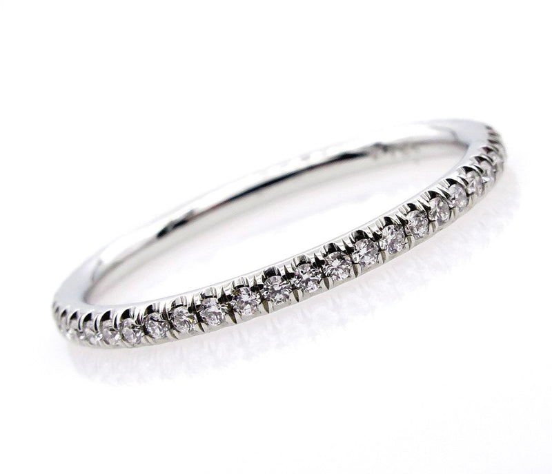Diamond Wedding Band .40ct Round Diamonds Pave Eternity Platinum Ring Wedding Anniversary Band | Treasurly by Dima - Exquisite Diamonds and Fine Quality Antique, Vintage, and Estate Jewelry